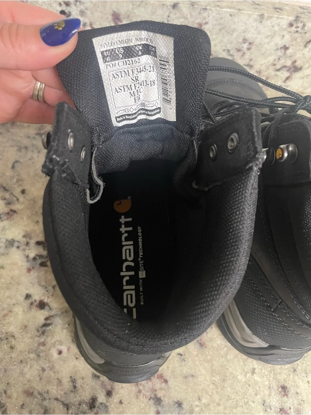 Carhartt Ground Force 6-inch waterproof composite toe work boots men 9 shoe